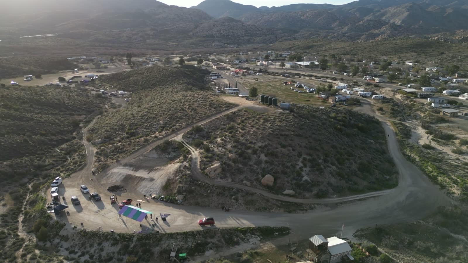 Real arrival aerial of the existing Colony grounds