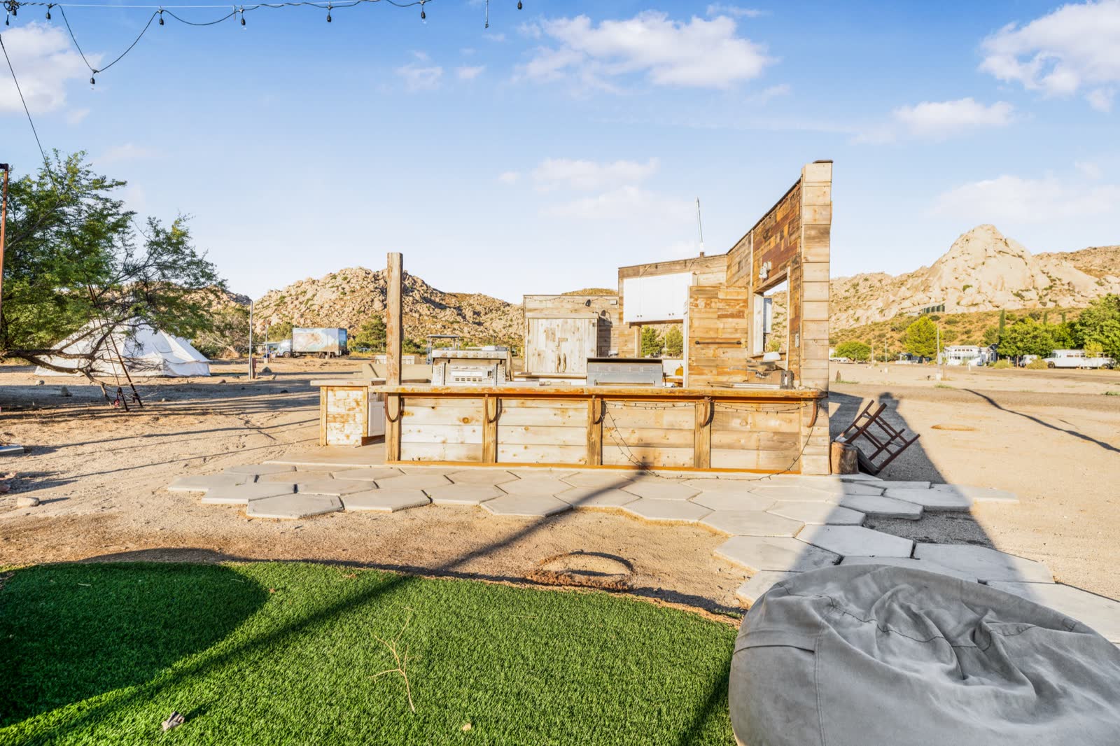 Existing outdoor kitchen and bar